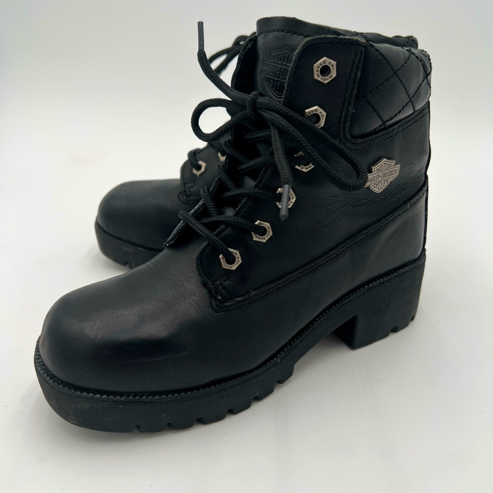 Harley Davidson Womens moto leather booties